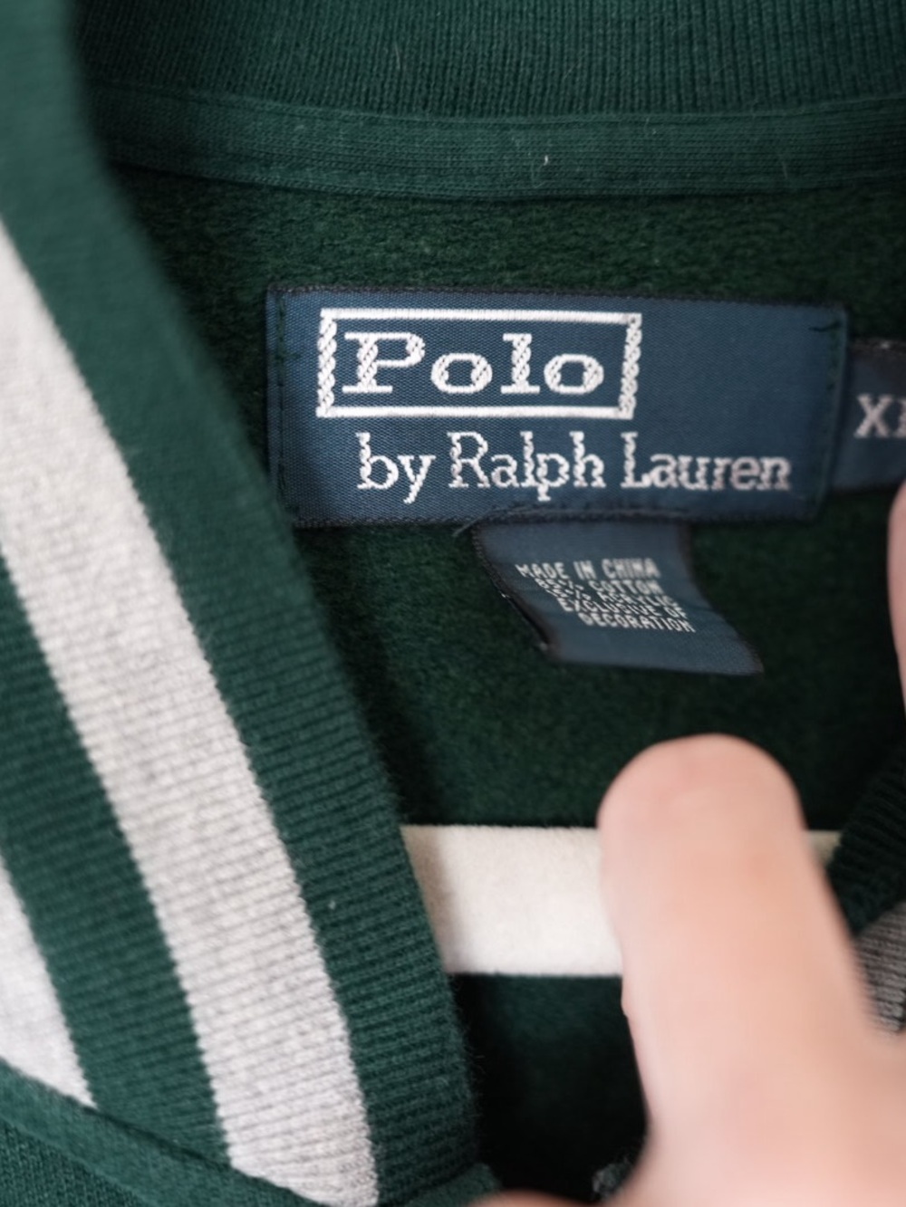 Polo Ralph Lauren Varsity Track Jacket Green Gray Full Zip Men’s XL - Picture 2 of 3